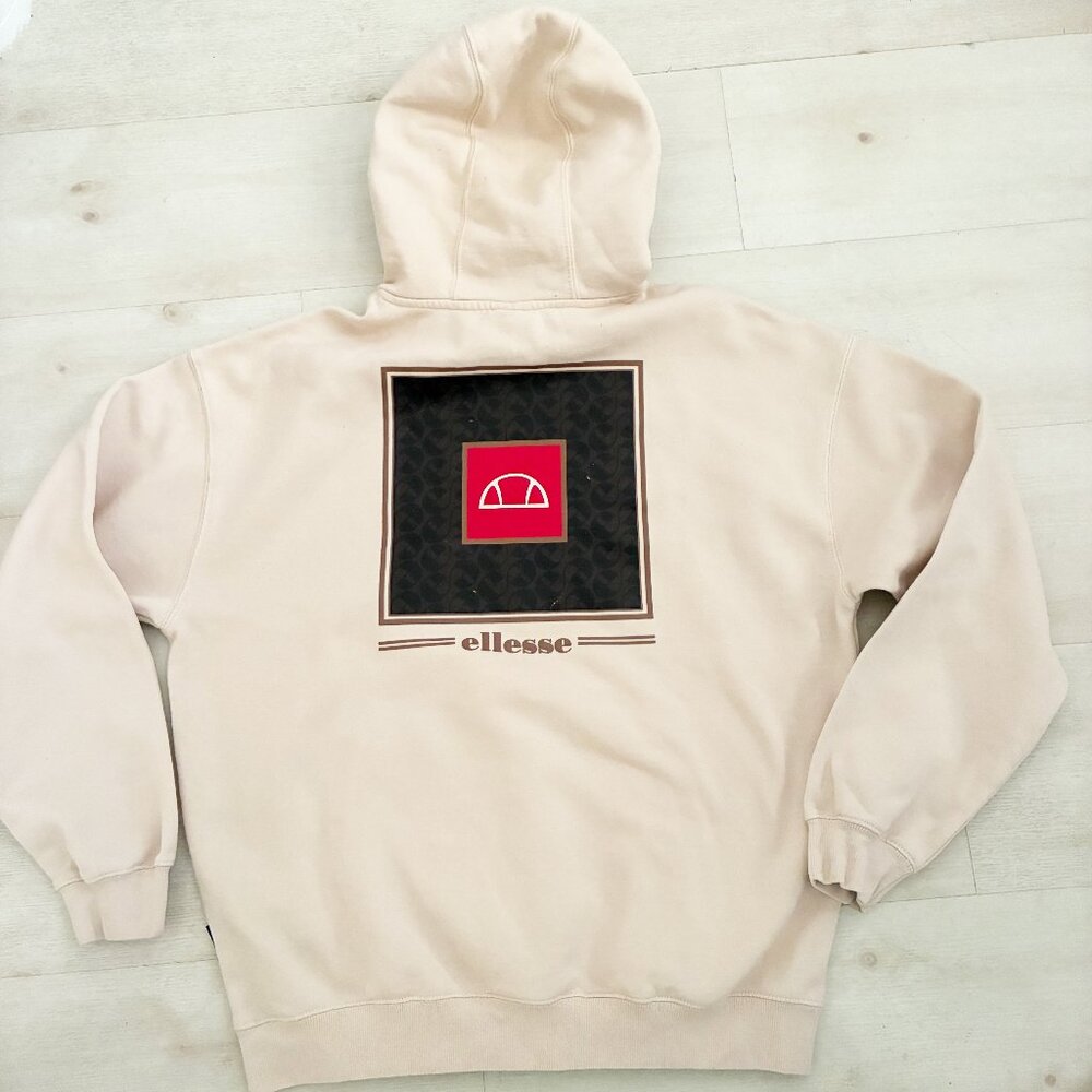 Ellesse Men's Prerro OH Hoodie Off-White/Beige (SHT18999) Size Large